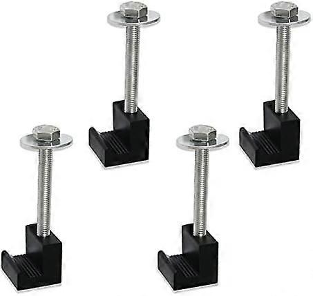 4pcs Aluminum Pickup Truck Tool Box Mounting Clamp with J Hook