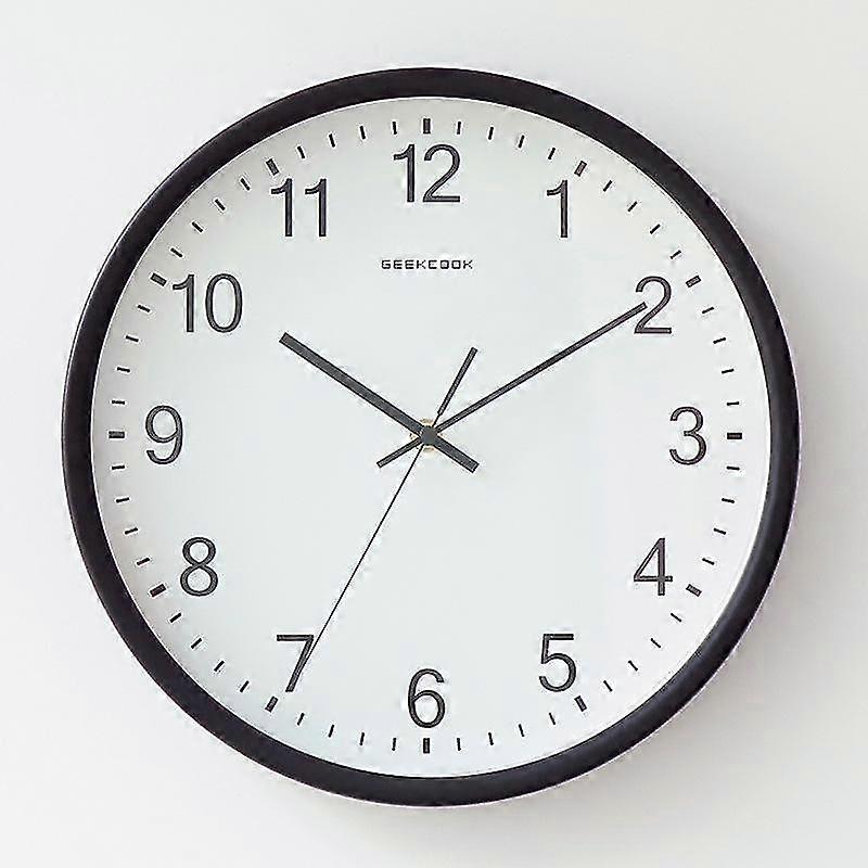 Basics Traditionele Wandklok, Zwart, 12"