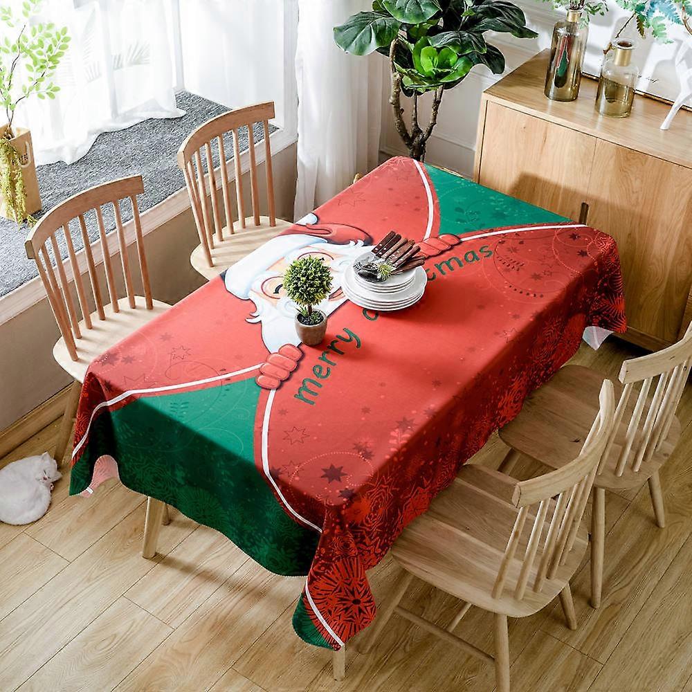 Christmas Tablecloth Wedding Celebration Gift Decoration Tablecloth Waterproof Rectangular Tablecloth Party Round Tablecloth