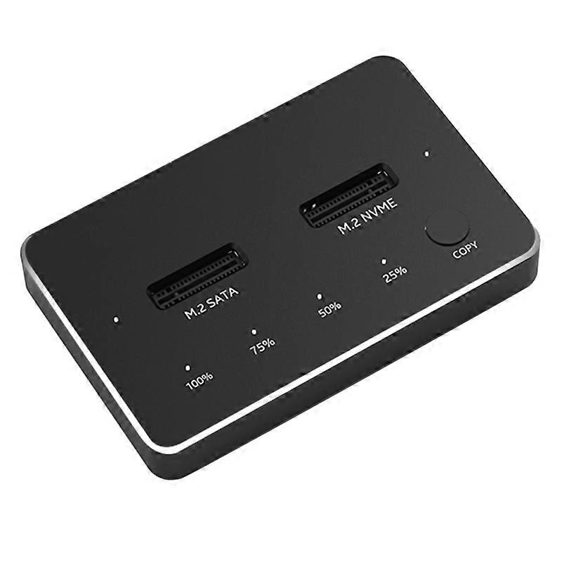 Aluminium USB 3.1 M2 NVMe/Sata Dual Bay Festplatte Duplikator Internes HHD-Dock