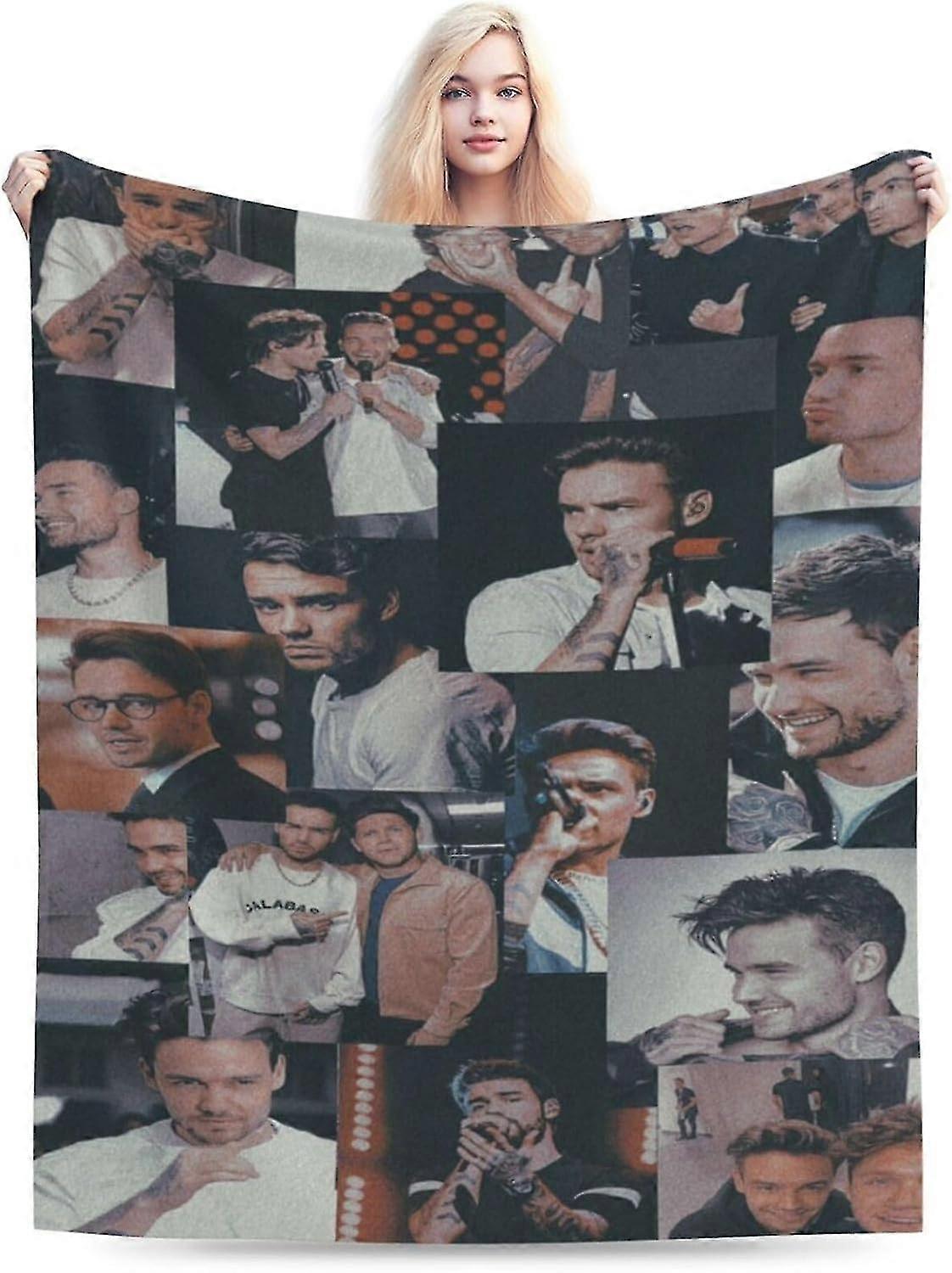 . ليام ميوزيك باين بطانية رمي بطانيات الفانيلا بطانية سرير لجميع الموسم ديكور المنزل ديكور غرفة 50 × 40 بوصة - أسود 40 × 30 بوصة ids12584