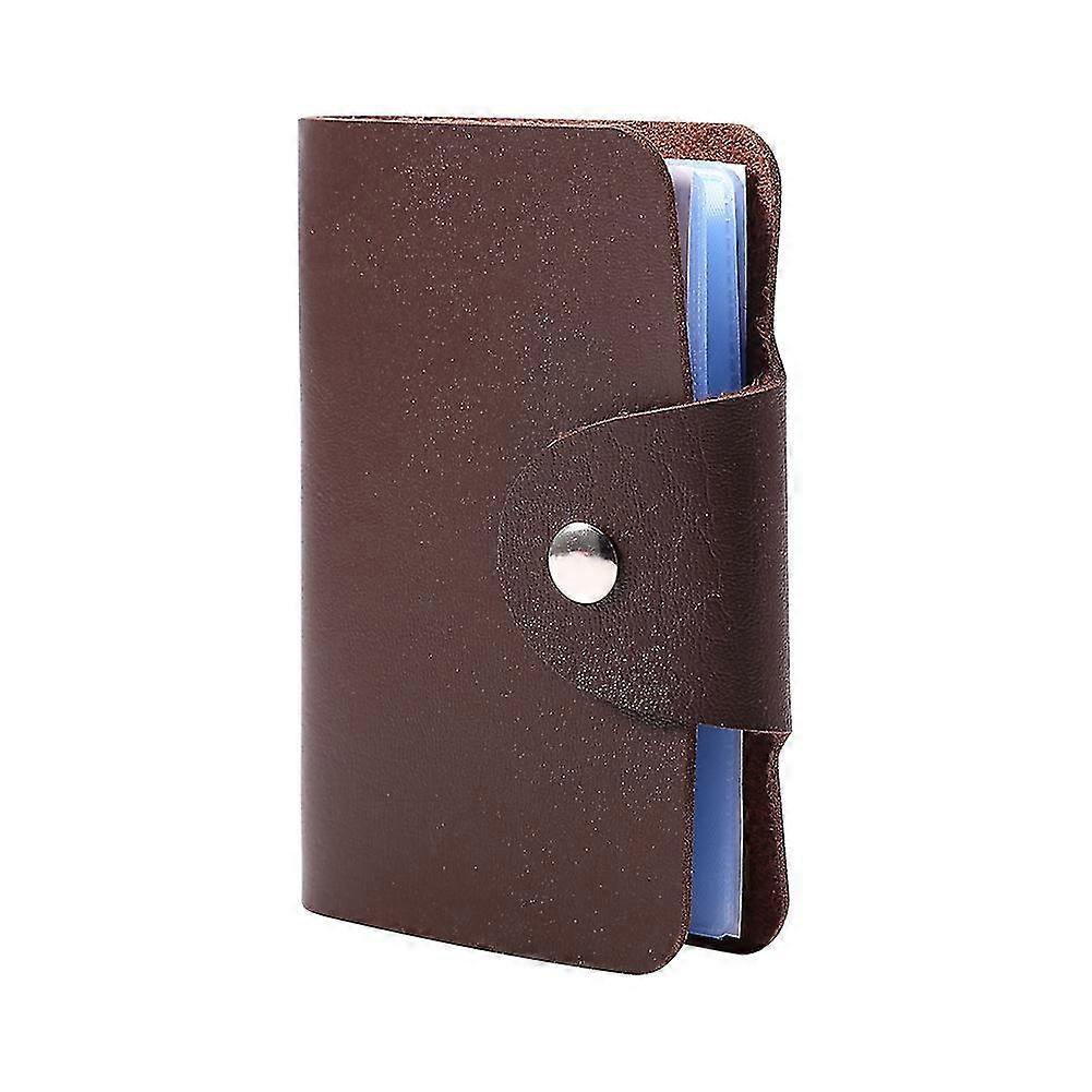 PU Leather  Case for 24 Cards Brown Wallet Protector