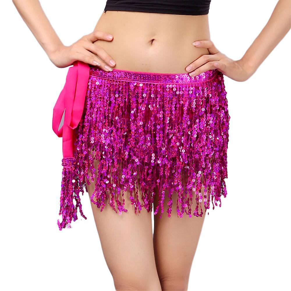 Belly dance sequins tassel waist chain belly dance waistband 4 layers of sequins