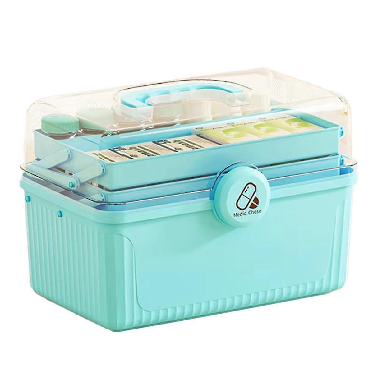 Portable Multi-Layer Medicine Organizer Box Large Capacity Kit Storage with Classification Compartm