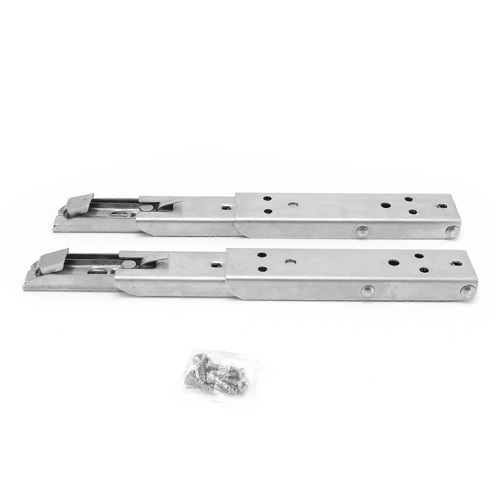2Pcs Folding Shelf Bracket Stainless Steel Wall Mount Spring Loaded Support Rack