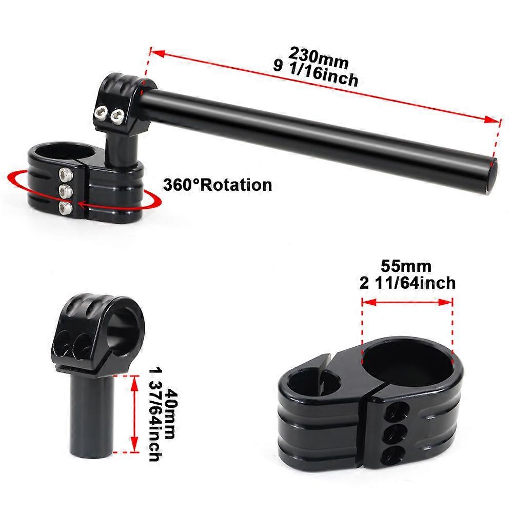 Universal Fit For 37mm 41mm 43mm 50mm 53mm 55mm Motorcycle Adjustable Clip-ons Handlebar MultiClip Clip Ons CNC Aluminum