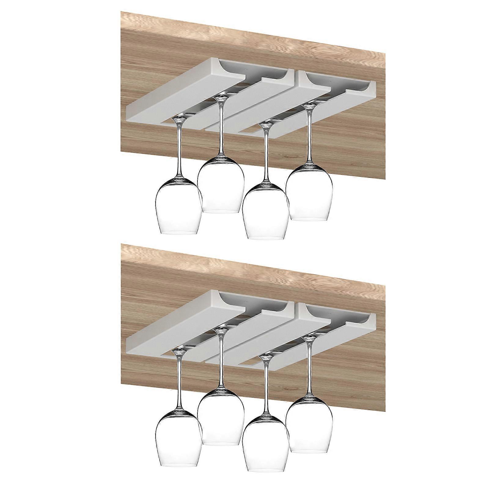מתלה זכוכית יין, בר מטבח מחזיק זכוכית יין מתחת לארון ארון מדף מדף Stemware קולב 2/4pcs 100% חדש