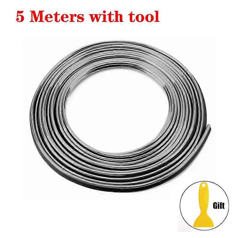 קישוט עיצוב רכב אוניברסלי רצועות גמישות 5m / 3m / 1m עיצוב אוטומטי פנימי כיסוי לרכב לקצץ לוח מחוונים דלת עיצוב רכב
