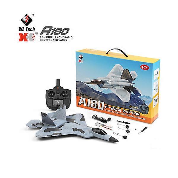 A180 Glider F22 Model 3 Channels Simulation Brushless Motor Stabilization Fixed-Wing Remote Control Aircraft RC Game