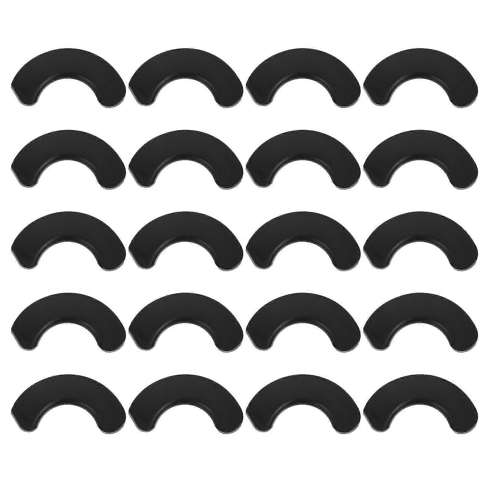 20pcs مفيدة أصحاب الدمبل الدمبل منصات مقاومة للصدمات أدوات اللياقة البدنية (أسود)