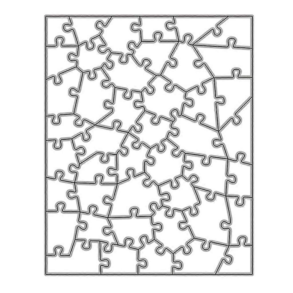 Exquisite Jigsaw Puzzle Cutting Die Stencil Frame Embossing Script Die Template