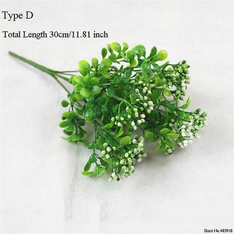 7 Fork water grass Eucalyptus Plastic Artificial Plants Green Grass plastic flower Plant Wedding Home Decoration Table Decors
