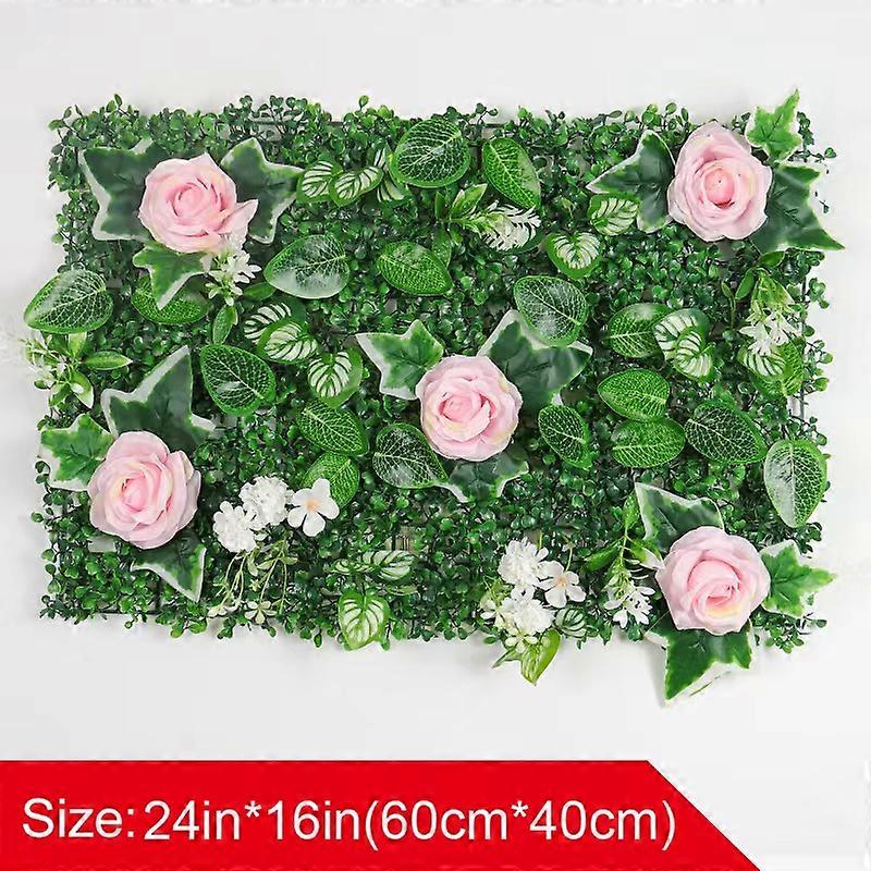 Artificial Plants Grass Wall Panel Boxwood Hedge 16X24in Faux Eucalyptus Greenery Backdrop Suitable for Outdoor Indoor Garden
