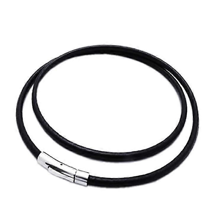 Leather Cord for Necklace/Pendant - Stainless Steel Easy Click Closure - for Men and Women