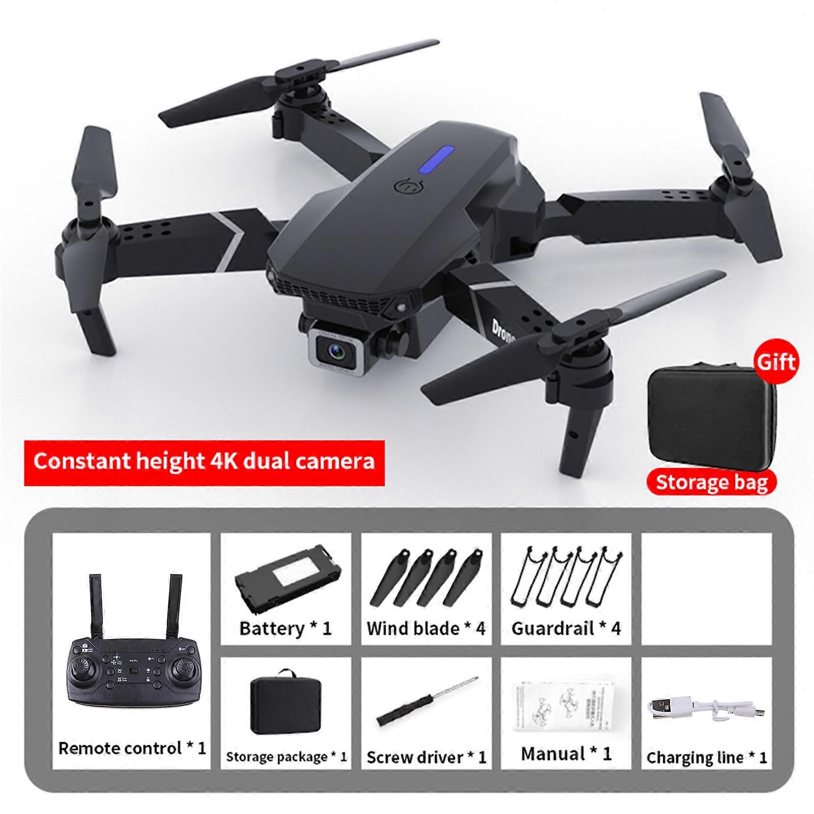 E88 UAV Drone with Camera, 4K/High-defination/1080P One-Click Take-Off & Landing, Remote Control RC Quadcopter for Adults Kids