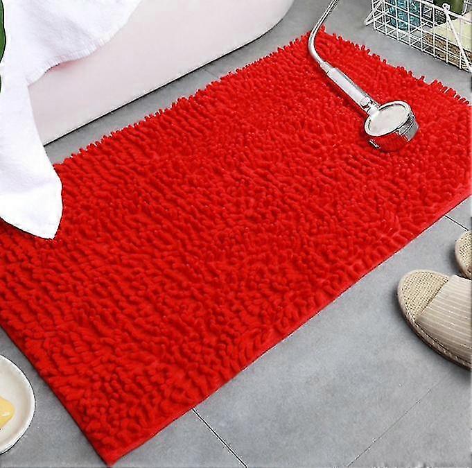 (rot) extra weich Plüschbad Dusche Badezimmer Teppich, verdickend Shaggy Wanne Matte Teppich, Super saugfähig