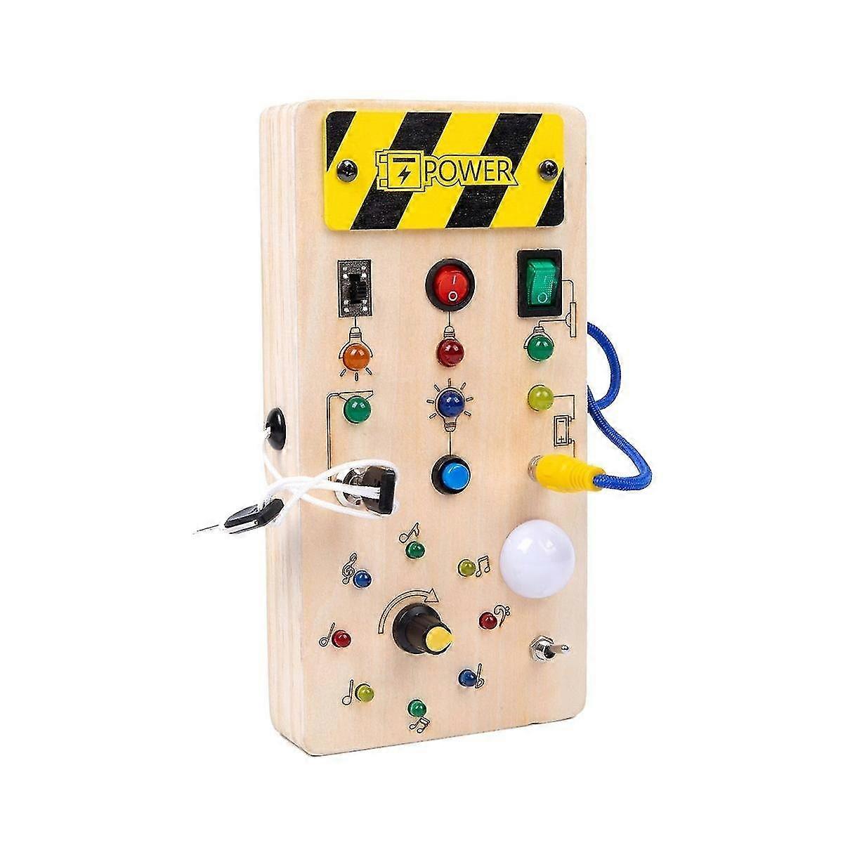 木製のビジーボードのおもちゃ、アクティビティと互換性のあるライトスイッチのおもちゃを備えた幼児のビジーボードのおもちゃ、クリス