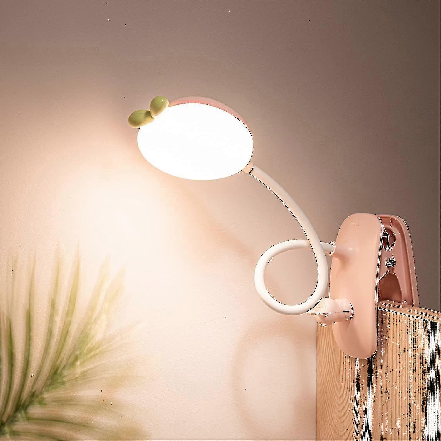 GcSige LED Desk Lamp With Clamp – Rechargeable Eye-Caring Clip Light, 3 Color Modes, Stepless Dimming, 3000mAh Battery, Flexible Gooseneck - View #3