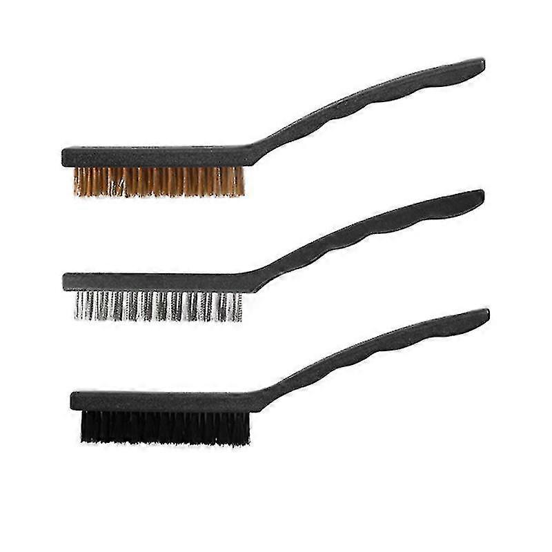 3pcs Kitchen Cleaning Brushes Simple Cooktop Brushes Kitchen Supplies (black)