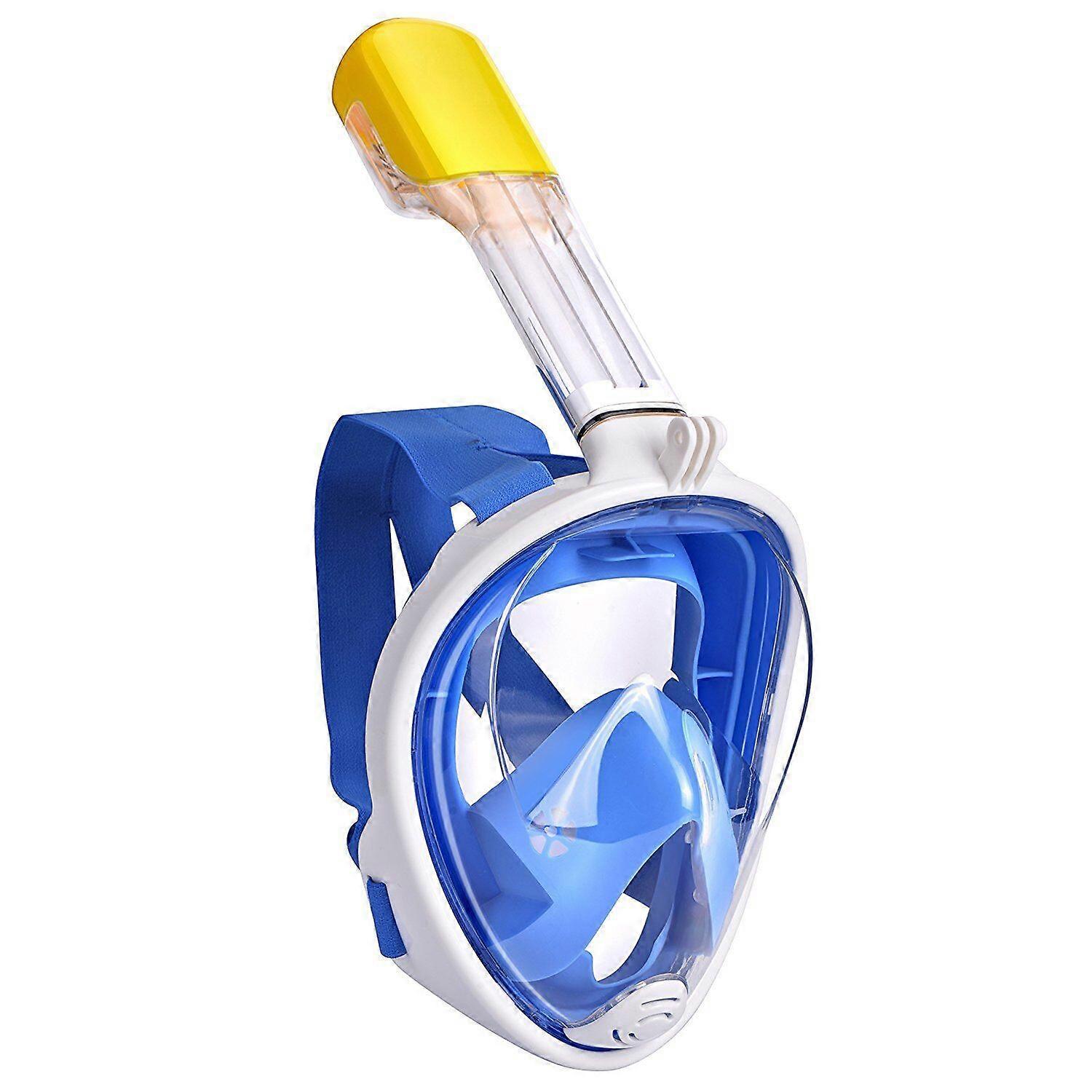 Snorkel Mask,Snorkelling Mask With Panoramic Full Face Design-Sports Camera Compatible Free Breath Diving Mask With Anti-Fog And Anti-Leak Technology