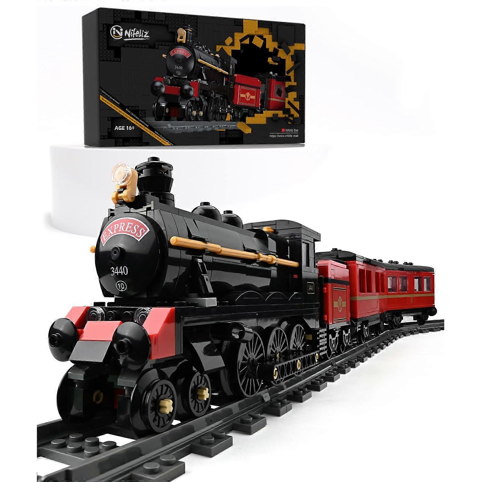 Nifeliz GWR 2900 Class Steam Train Building Block Kit, Collectible Steam Locomotive Display Set, 1:38 Scale Model Train Building Kit with Train Track,