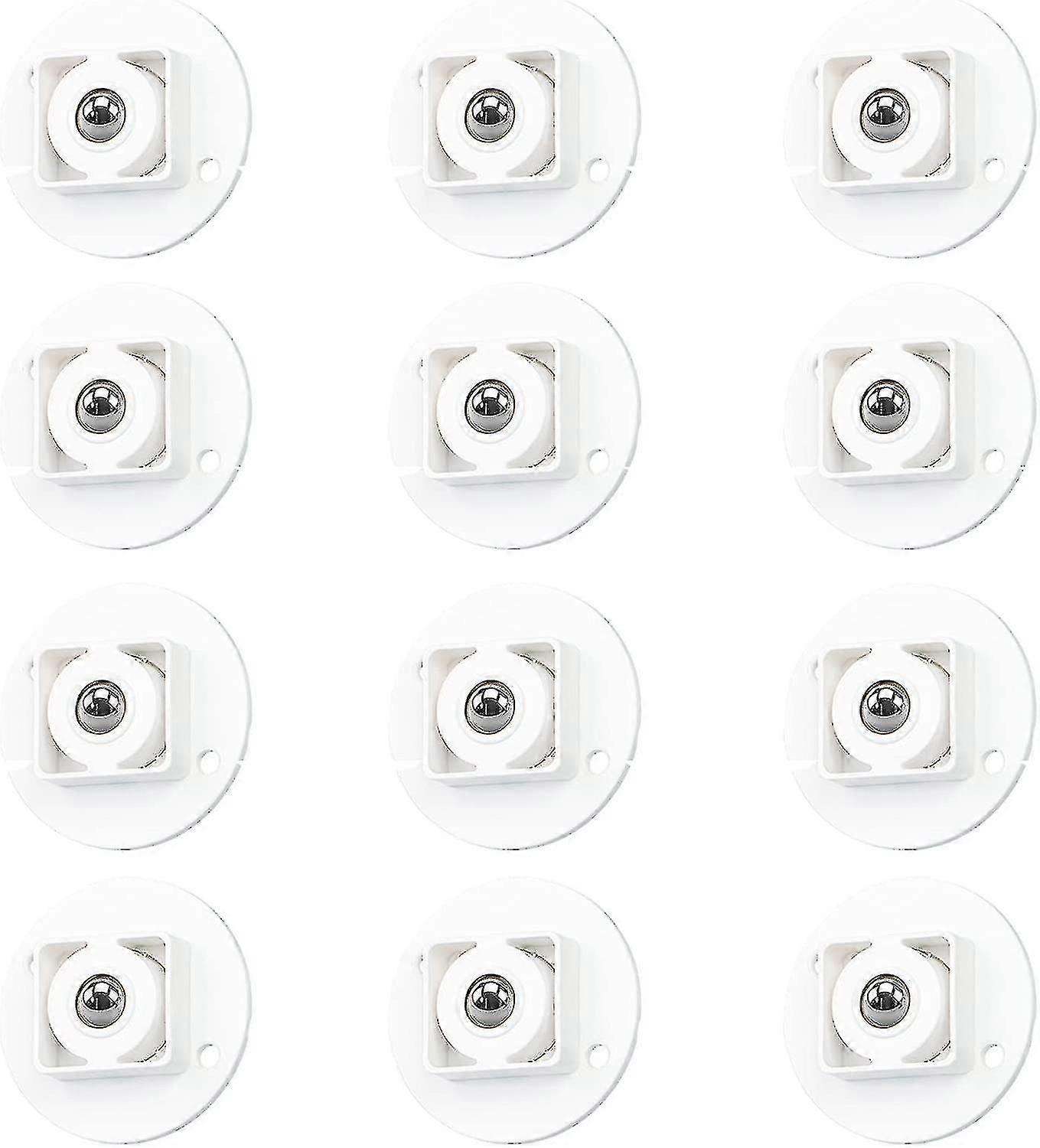 12 Pcs Self Adhesive Transfer Casters,transfer Ball Casters Solid Plastic 360 Rotation Caster