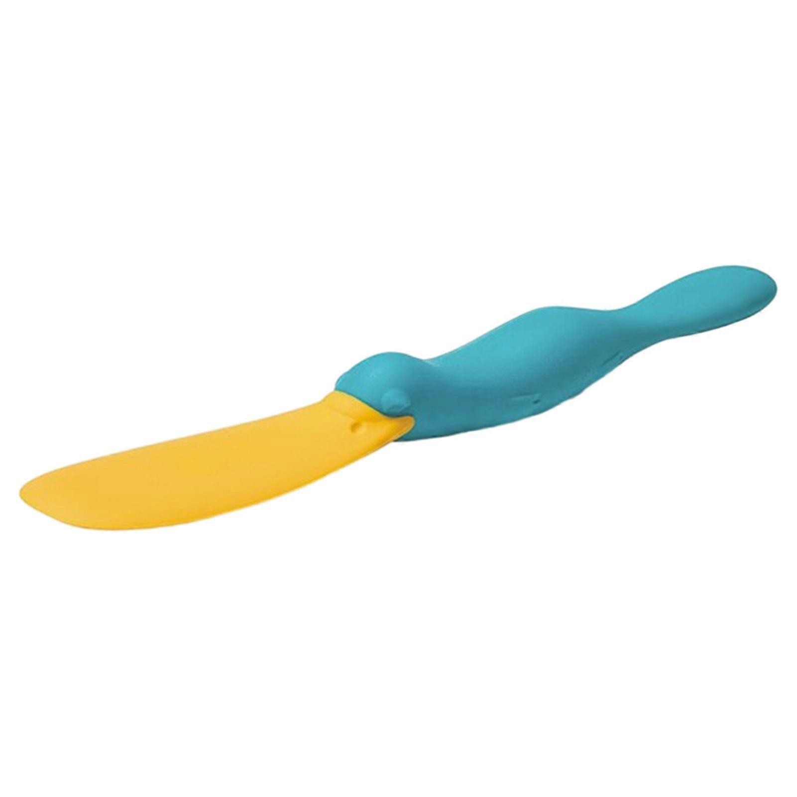 JiKaiX Reusable Butter Spatula Ergonomic Handle Silicone Jam Spatula Food Grade Crepe Flipper Rounded Edge Funny Kitchen Gadget