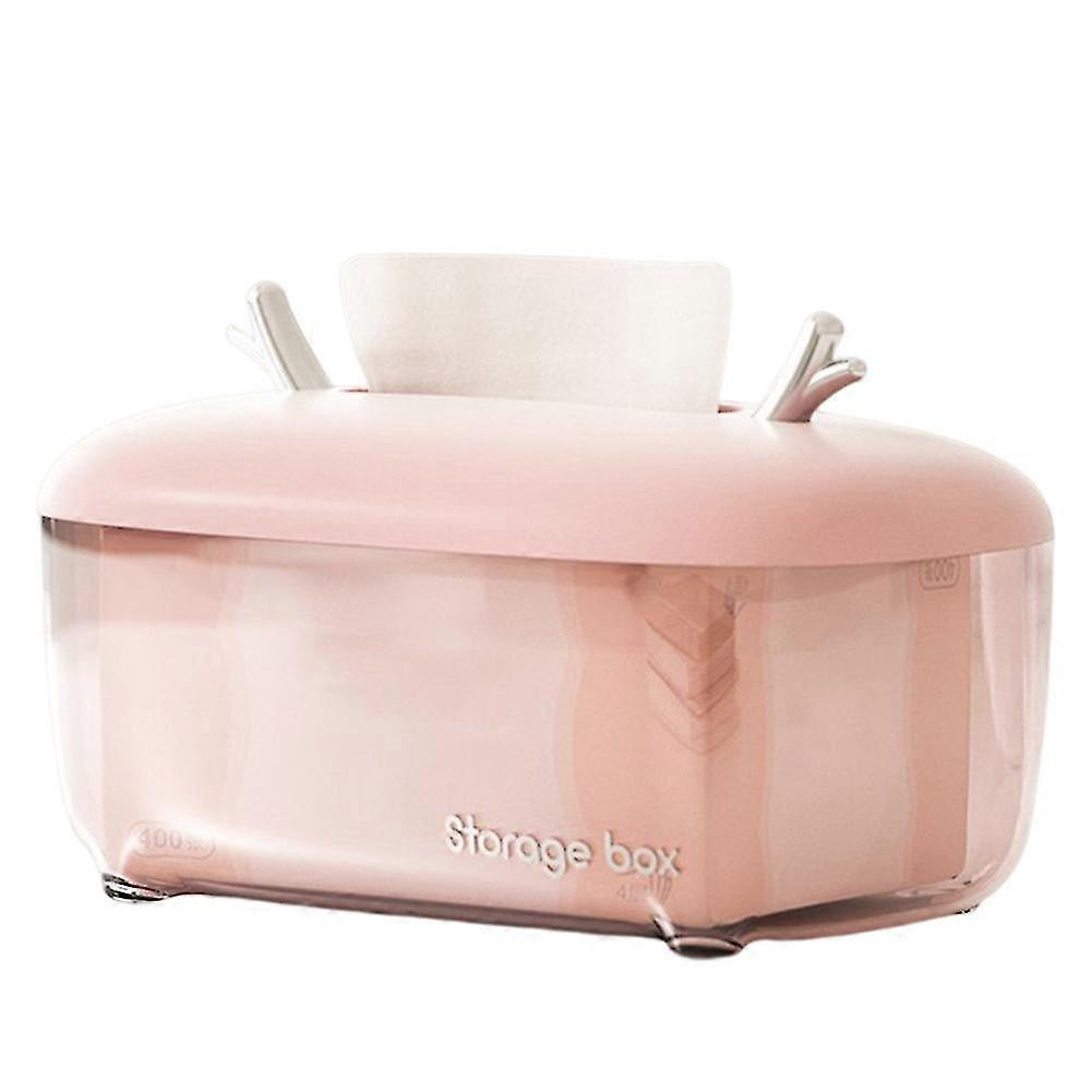 Cute Cartoon Tissue Box Multipurpose Clear Tissue Dispenser Dustproof Tissue Storage Case