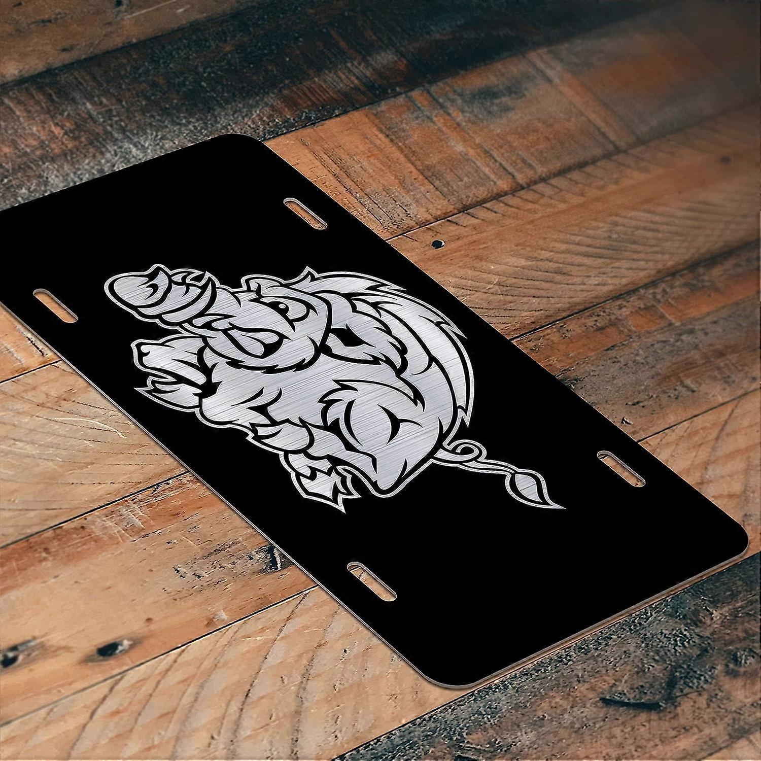 Placa de Licença de Alumínio Gravada Hog Racing | 6 polegadas por 12 polegadas | Carro Caminhão RV Trailer Wall Shop Man Cave | VLP728