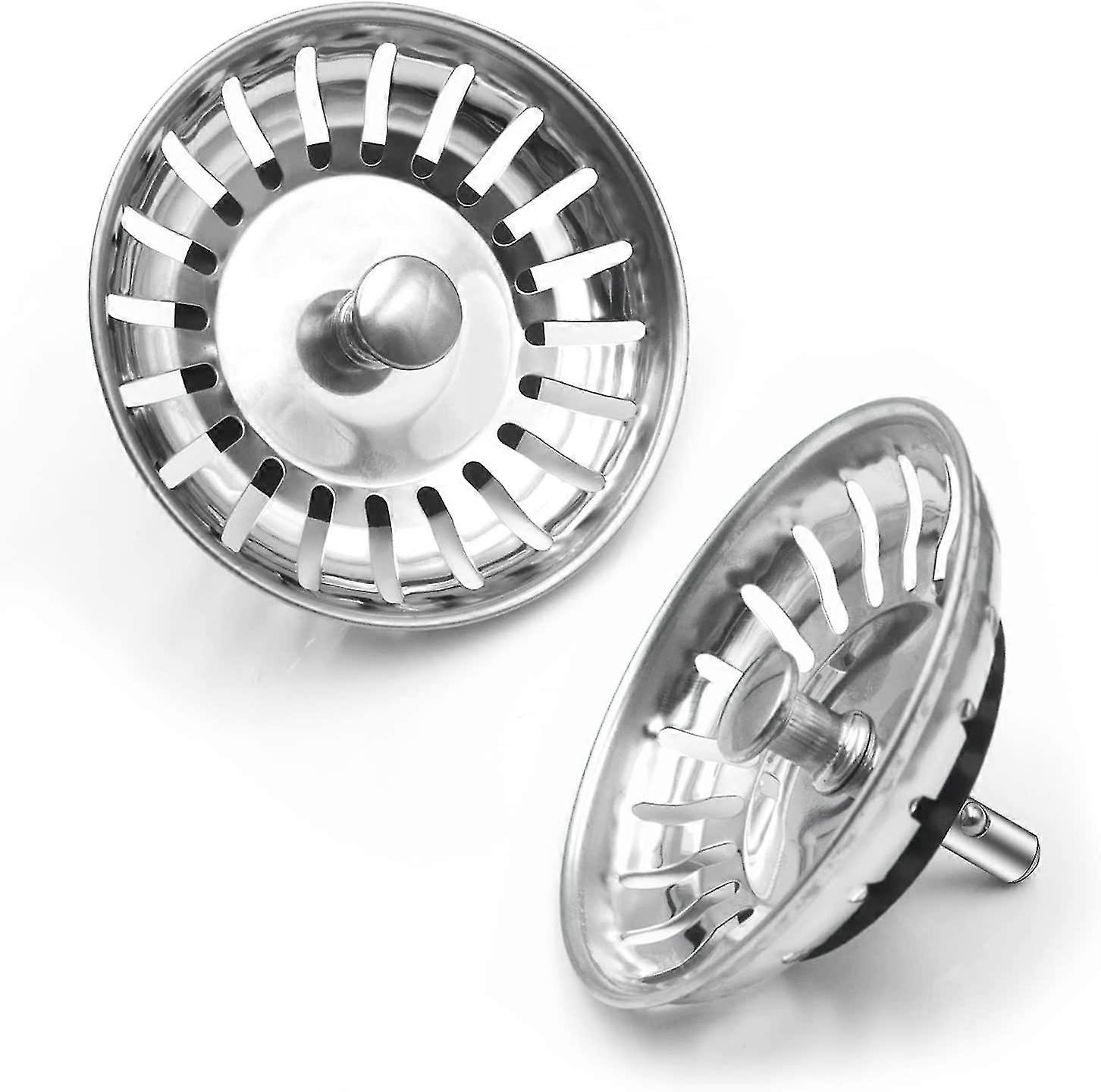 Kitchen Sink Strainer, 2pcs Sink Stopper, Kitchen Sink Strainer Cover, Stainless
