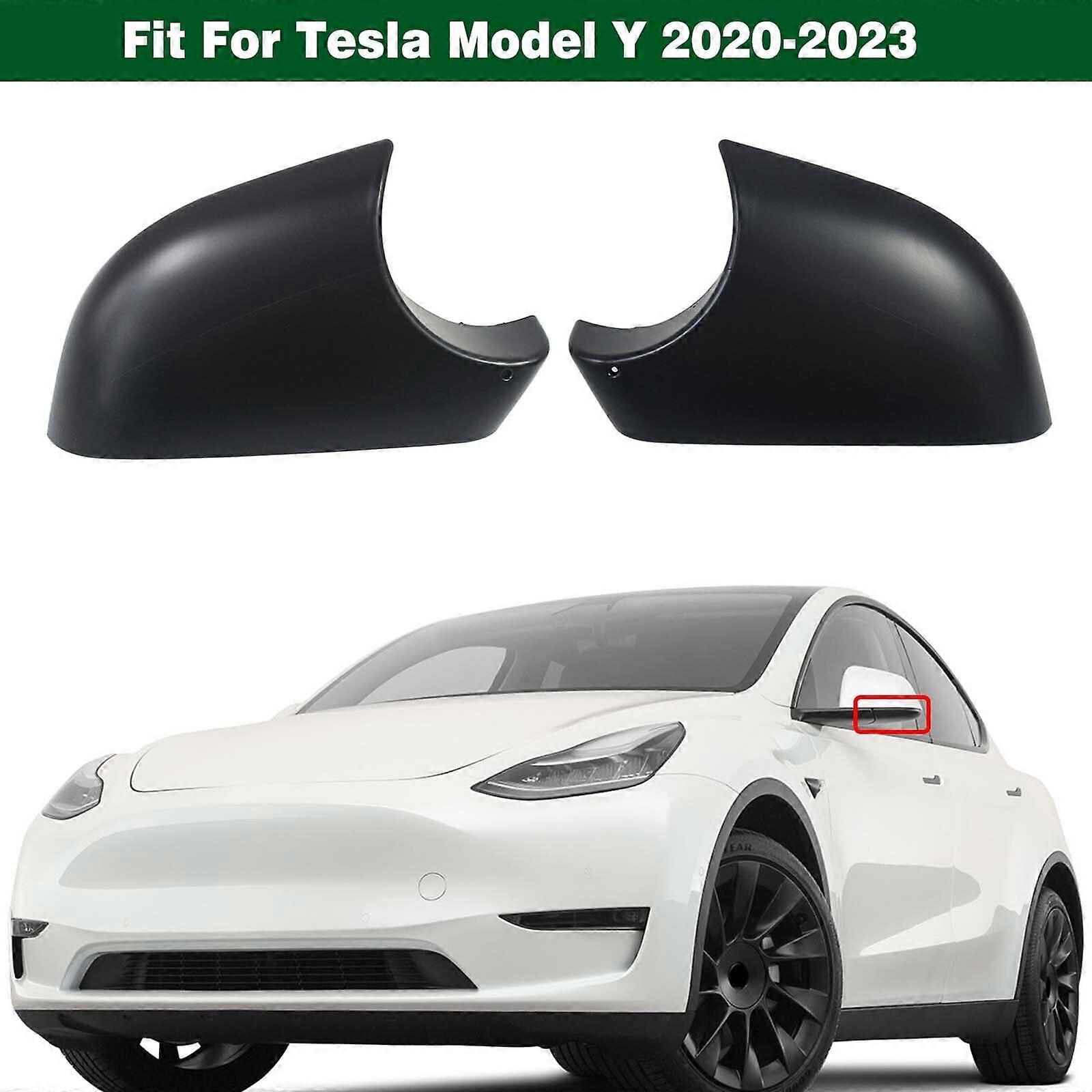 Right & Left Side View Door Mirror Cover Lower Holder Black For Tesla Model Y