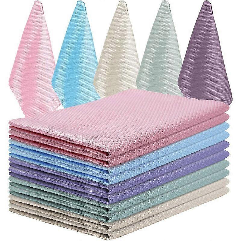 Χειμερινή προώθηση, πανιά μικροϊνών Πανιά καθαρισμού 10 πανί καθαρισμού κλίμακας ψαριών 25x25cm, φιλική προς το περιβάλλον επαναχρησιμοποιήσιμη πετσέτα για το παράθυρο αυτοκινήτου γυαλιού κουζίνας Clea