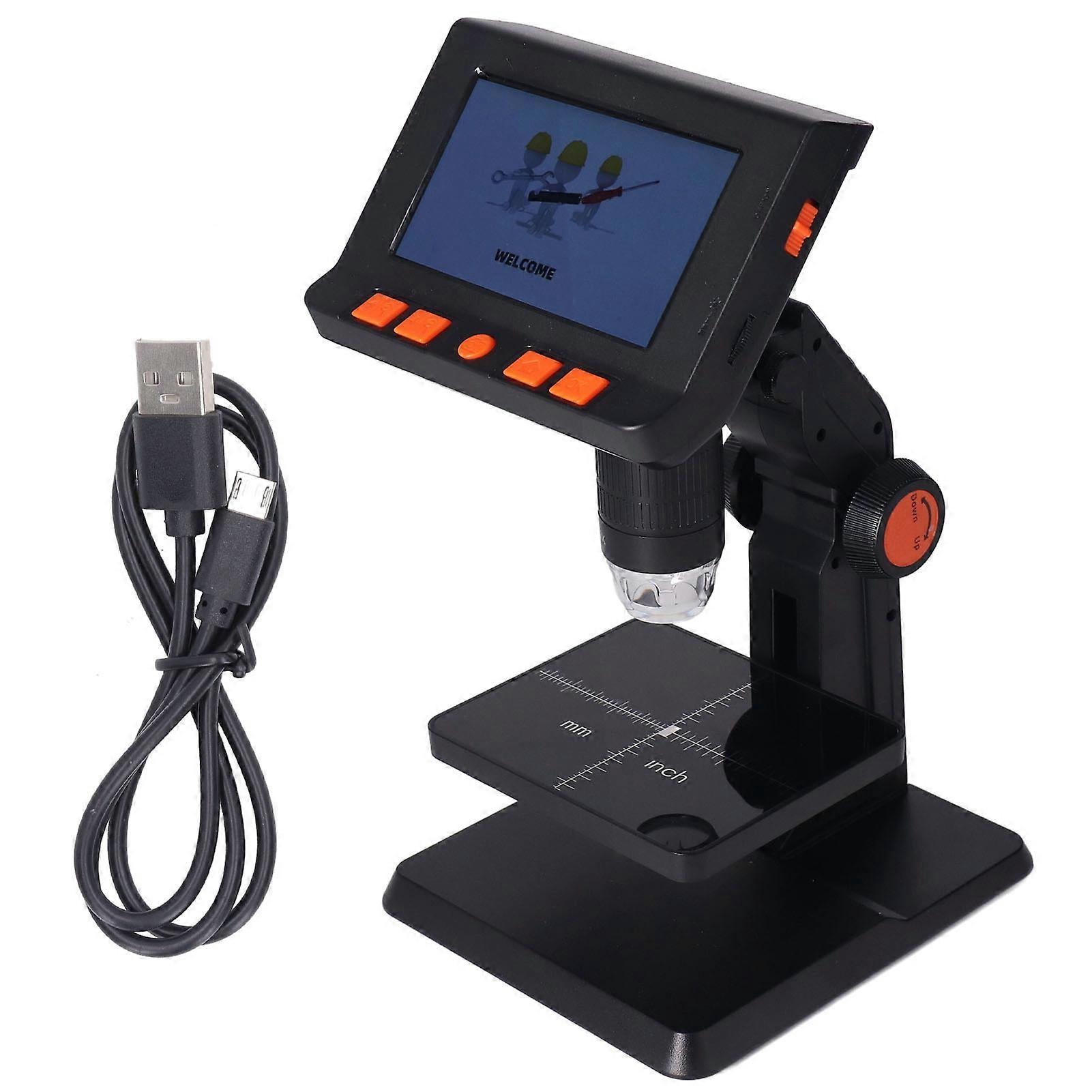 Portable HD Desktop Electronic Digital Microscope 1000x 4.3Inch LCD Digital Microscope with 8 High Brightness LED Lights