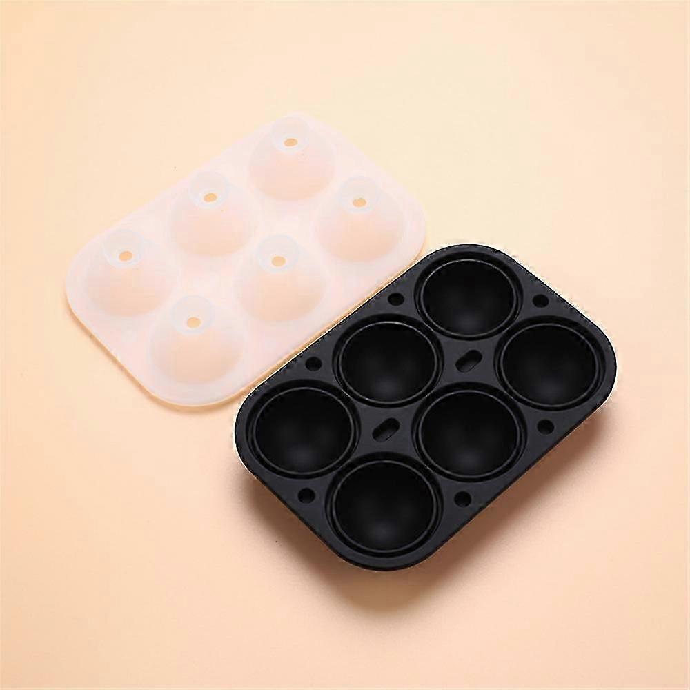 Sphere Ice Cube Tray with Lids, Silicone Ice Ball Mold for Whiskey Cocktails Bourbon Brandy Soups Frozen Treats