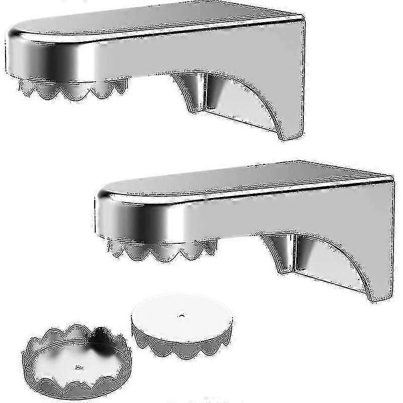 2ピース磁気石鹸皿、ステンレス鋼マグネット石鹸皿、シンク洗面台用4蓋付き壁掛け石鹸ホルダー、キッチンバスルーム