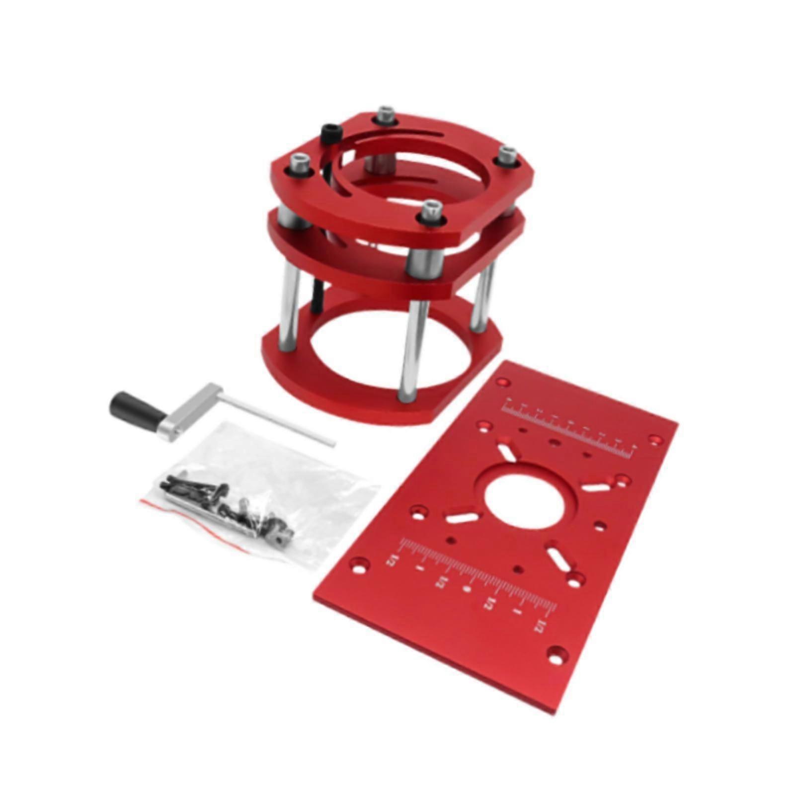 Router Lift Kit Router Flip Plate for Slotting Trimming Chamfering Accessory Red Board Red Base