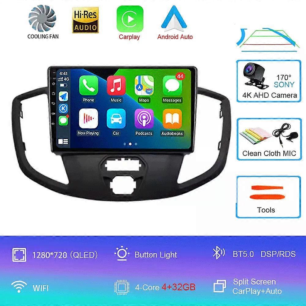 Redkid Car Radio Android 14 Auto For Ford Transit 2015 2016-2018 Central Multimedia Car Stereo Recei