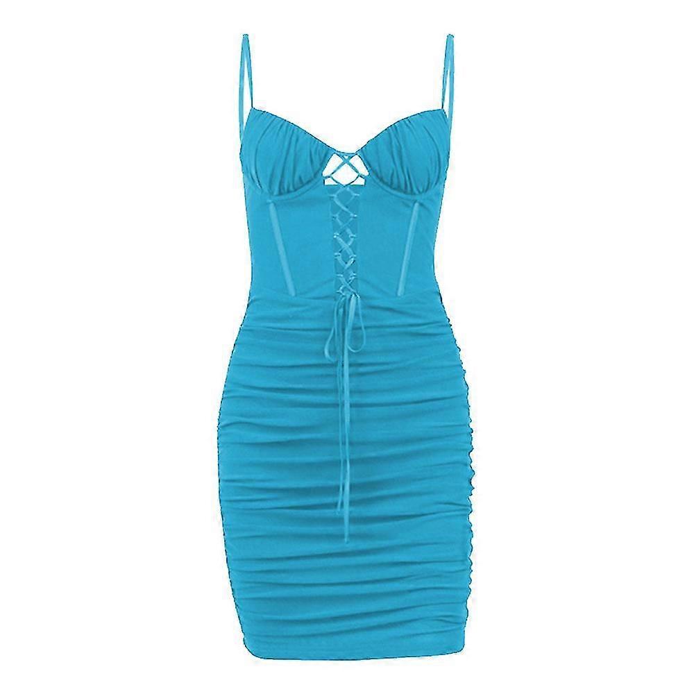 Fnine סקסי שמלת סטרפלס Sveless V-ne תחבושת הדוקה מיני שמלת מועדון המפלגה