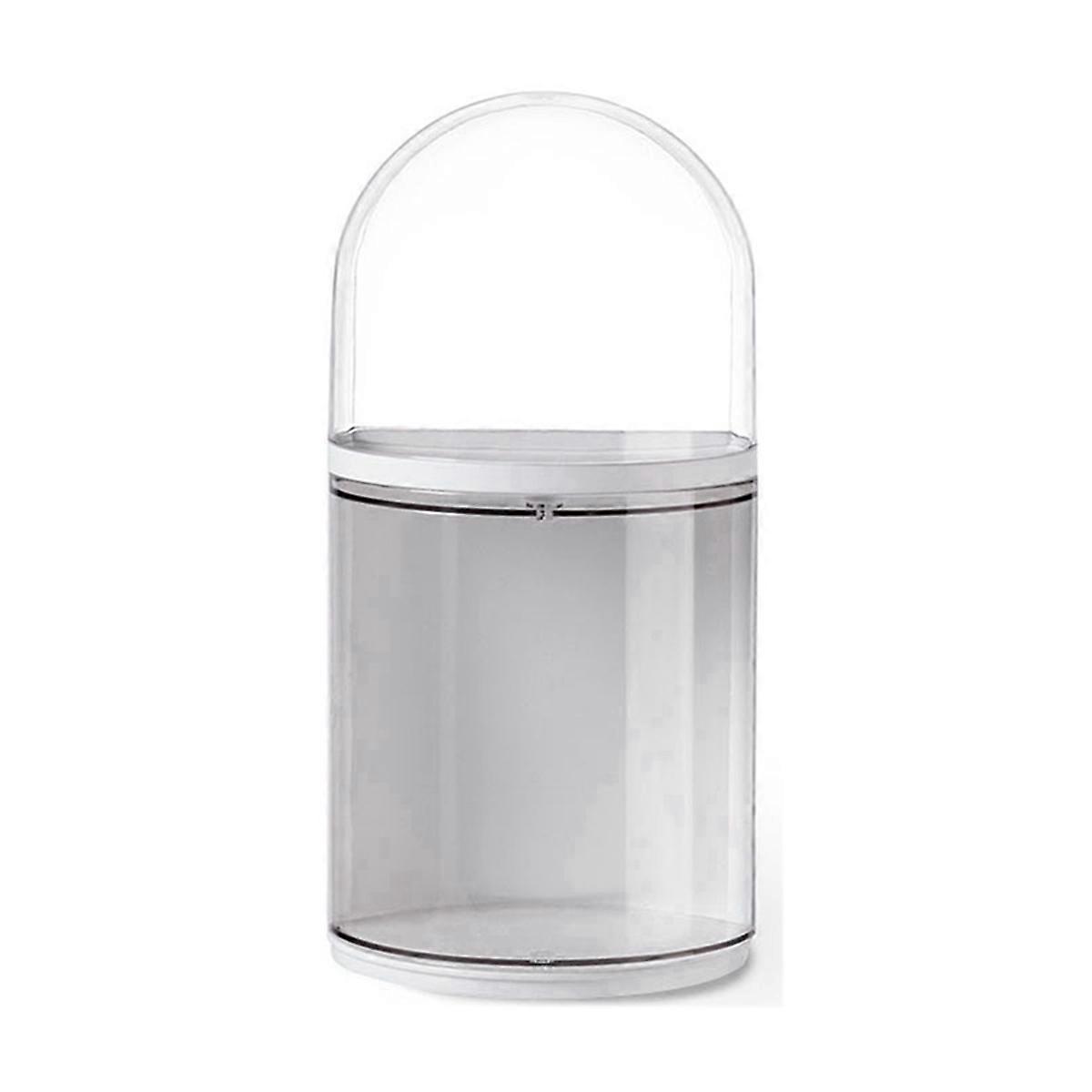 Large Transparent Dustproof Display Box for Doll Model Organizer - 15cm Diameter Double-Deck
