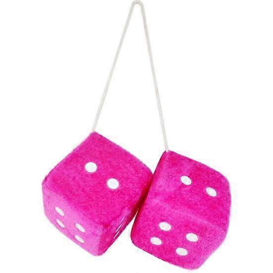 1 Pair Dice Plush Pendant Super Soft Sponge Filling Colorful Dot Dice Plushies Ornament Fluffy Stuffed Dice Anti-stress Plush Toy Car Decoration