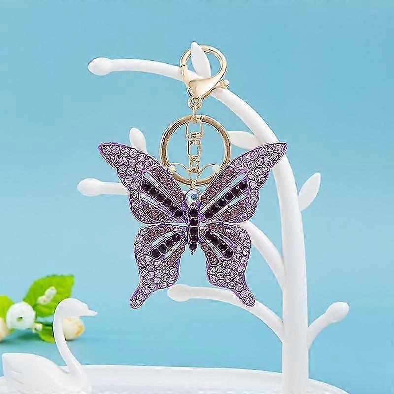 1 piece keychainPurple color - alloy keychain