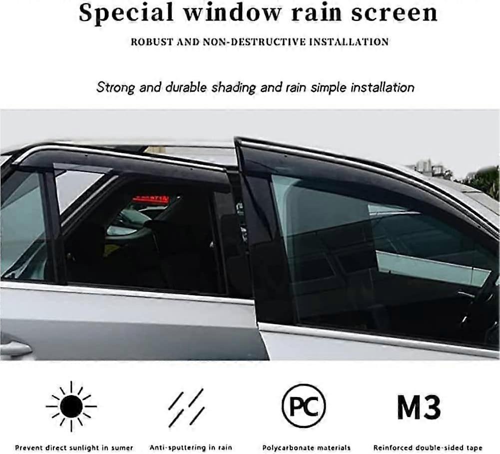 automotive Windscherm Voor Lexus UX 2019-2021 Auto Windgeleiders Venster Vizieren Electroplated metalen raam regenhoes Deflector Luifel Shield Vent Guard Accessoires