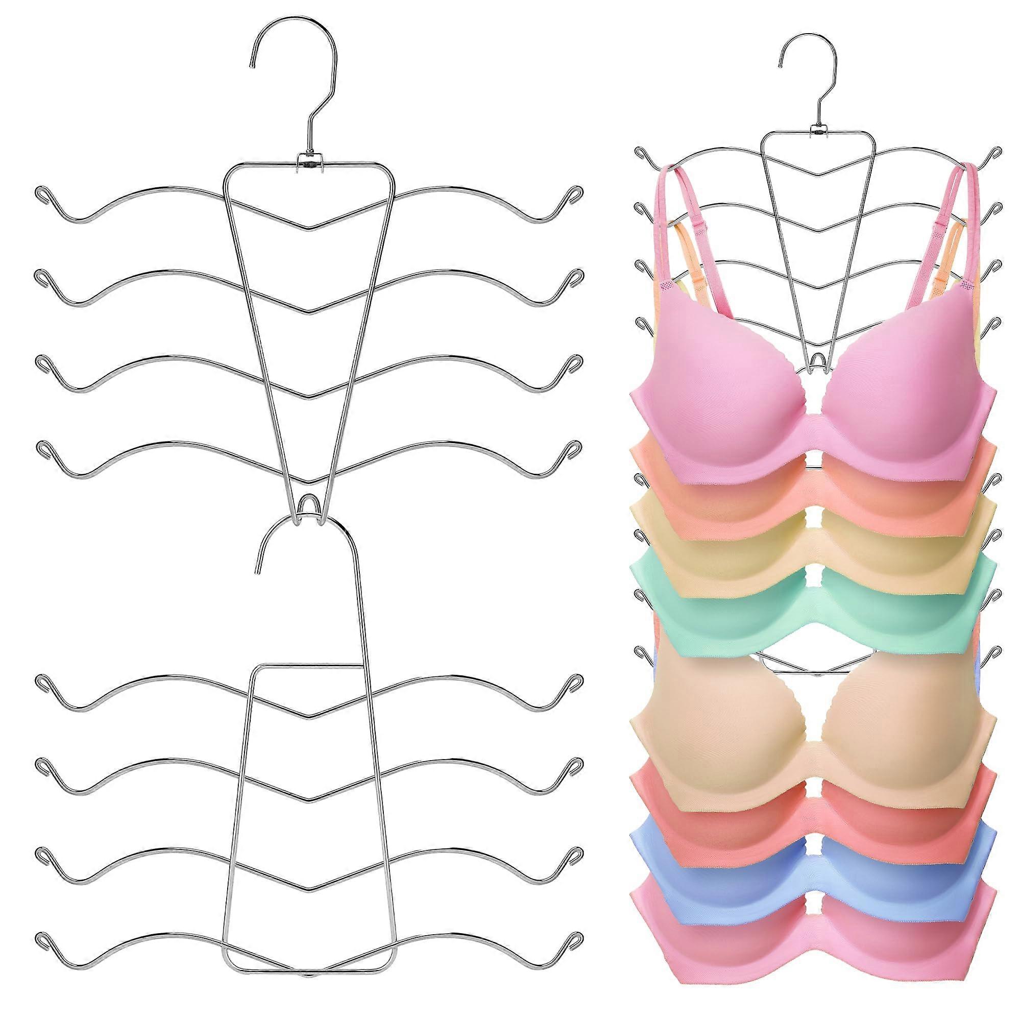 Bra Hangers for Closet Organizers - Velvet, Non-Slip Design, Space-Saving, Adjustable Size for All Bra Styles