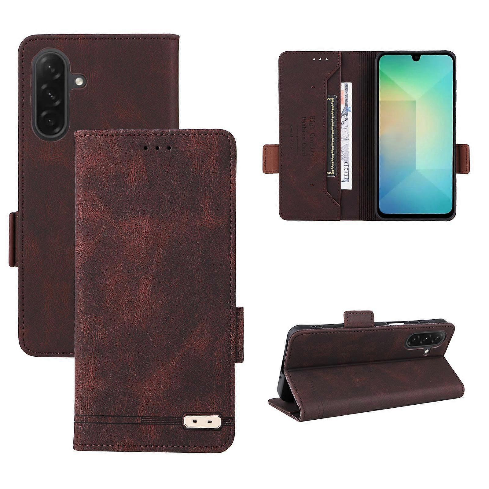 Magnetic Clasp Leather Phone Case