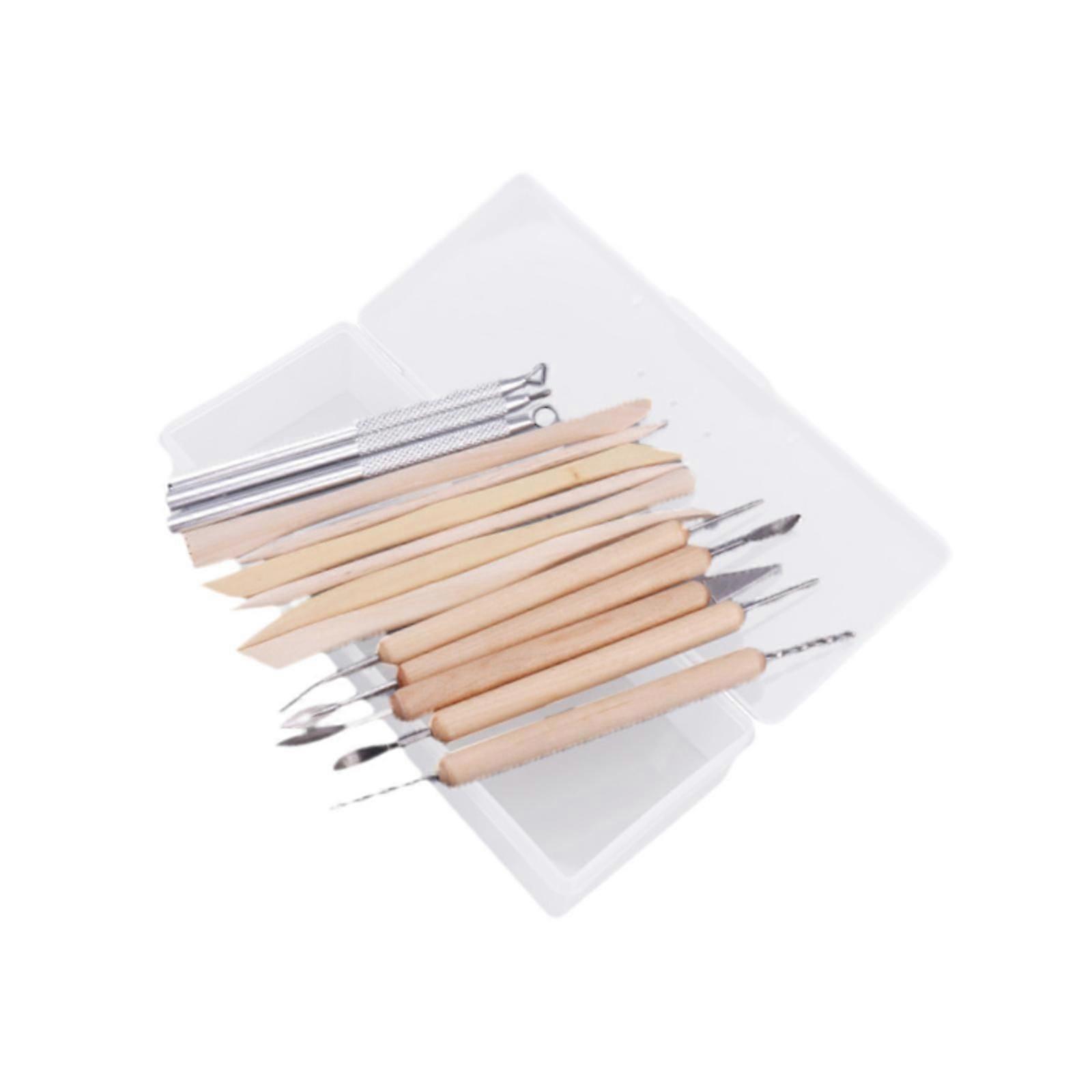 14Pcs Clay Sculpting Tools Pottery Clay Tool for Smoothing Embossing Shaping