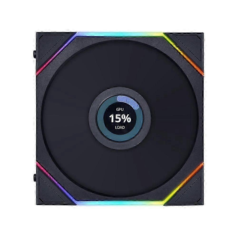 FAN TL LCD 140mm Reverse Blade Single RGB Fan Fluid Dynamic Bearing Black