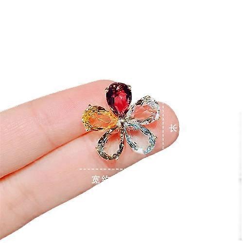  Broșe de flori de cristal strălucitor pentru femei colorate Zircon Floare de rever Ace de rever Animal mic Iepure Fluture Bijuterii