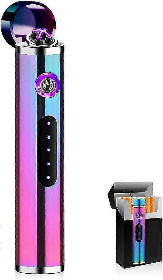 Isqueiro elétrico, isqueiro recarregável usb, isqueiro de arco com luz indicadora de energia, isqueiro sem chama, isqueiro portátil à prova de vento, presente do dia da mãe para mim