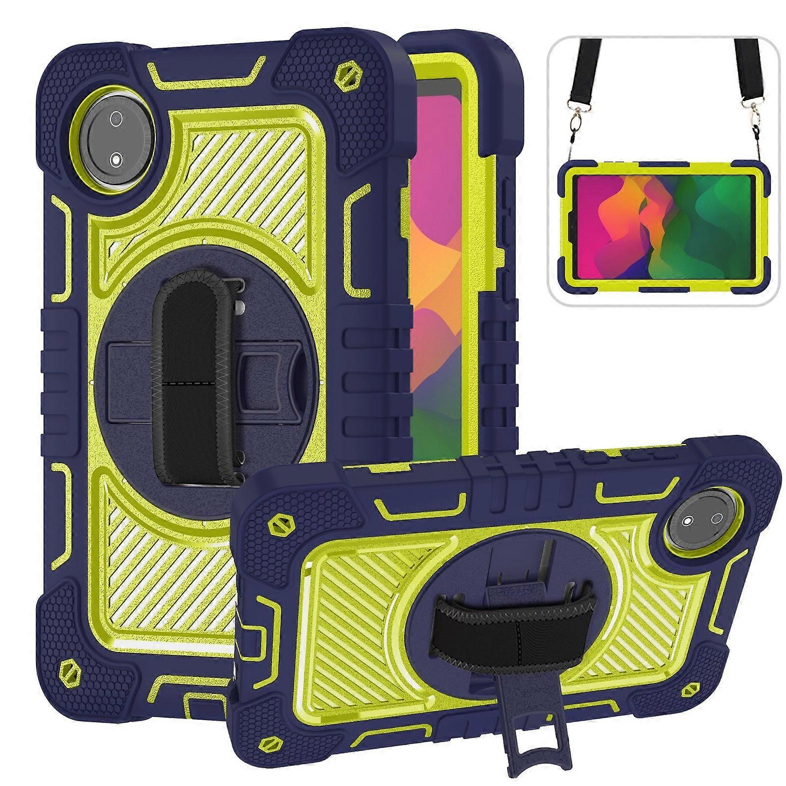 360 Degree Rotation PC Contrast Silicone Tablet Case
