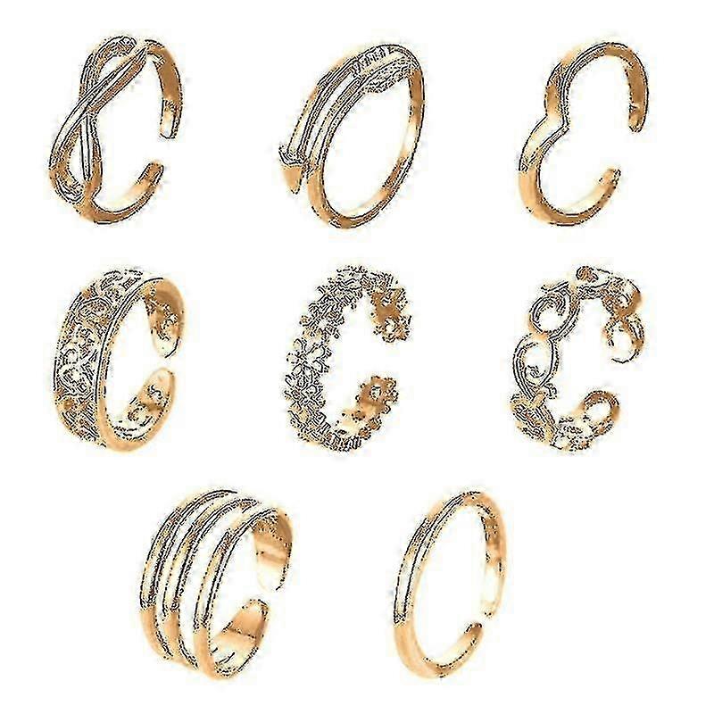 Adjustable Open Toe Copper Toe Rings for Women